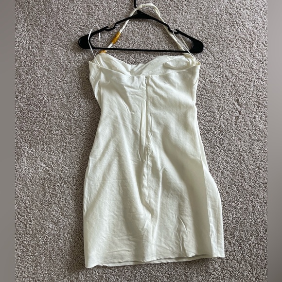 ZARA beaded mini dress in cream - Picture 8 of 8